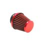 Rennluftfilter, universal, rot eloxiert IP14186 - 360° Ansicht