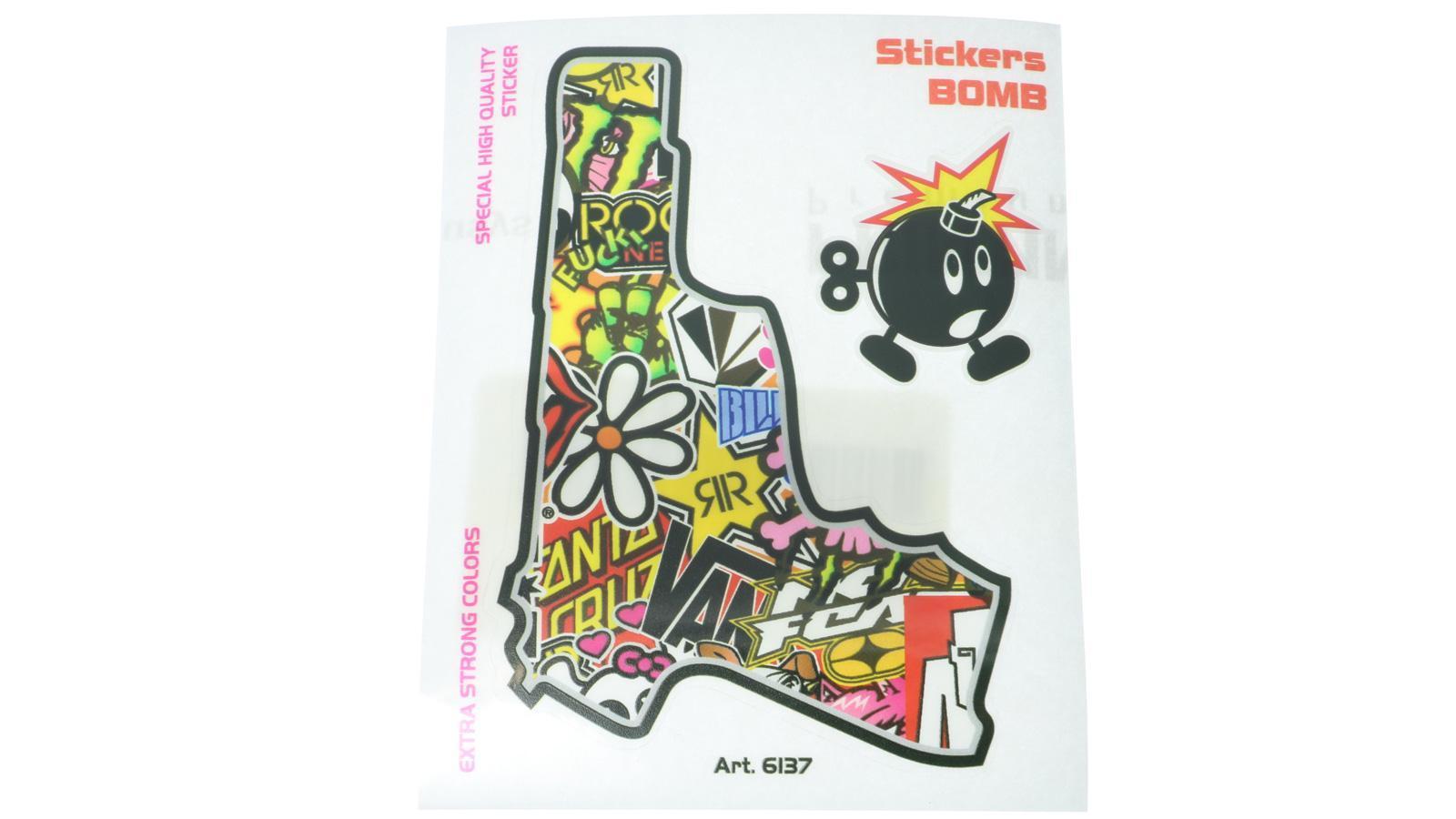 Sticker Bomb Koper Stickerbomb Sticker Gun, Aufklebergröße 10x12cm