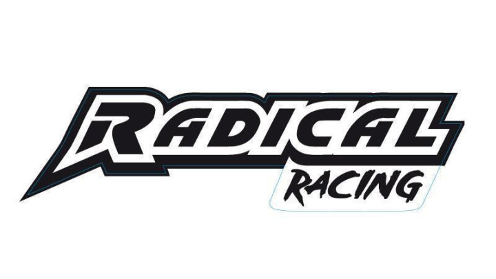 Aufkleber Radical Racing schwarz/weiß, farbig