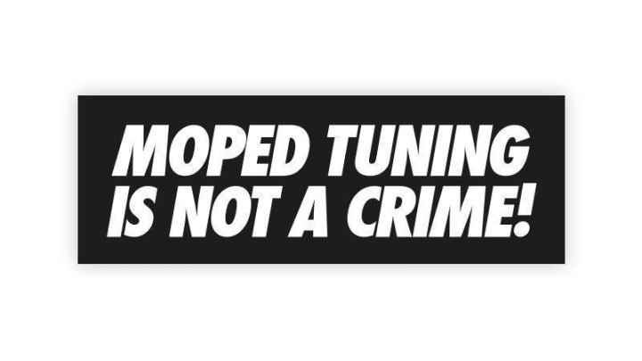 Aufkleber Moped Tuning is not a Crime Stickergröße: 105mm x 35mm