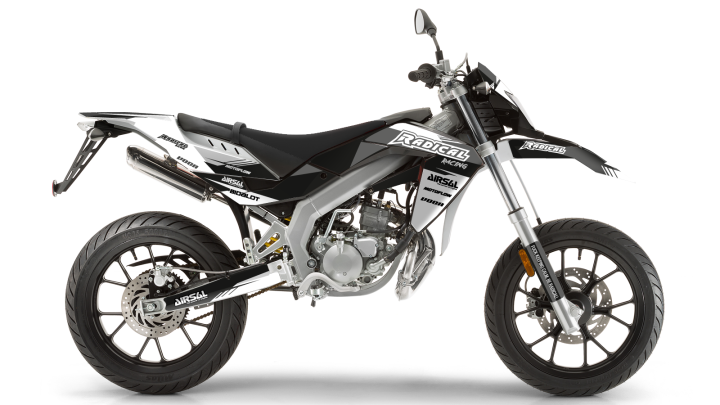 Dekor Radical Racing V4 Aprilia RX/SX 50 ab Bj. 06, Schwarz/Weiß