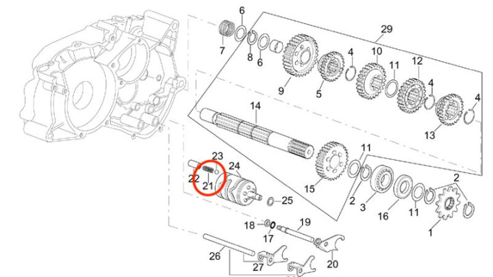 Kugel Kupplungsdruckstange OEM 3/16 für Minarelli AM6