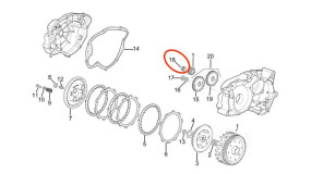 Mutter Primärantrieb Mutter Primärantrieb Kurbelwelle zu Kupplung Minarelli OEM